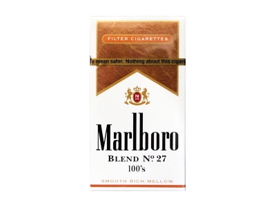 万宝路(美产 BLEND No.27 100S)香烟价格表（图片）-第1张图片